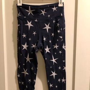 J Crew x New Balance Navy/White Star Leggings